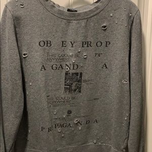 Distressed Obey Sweater